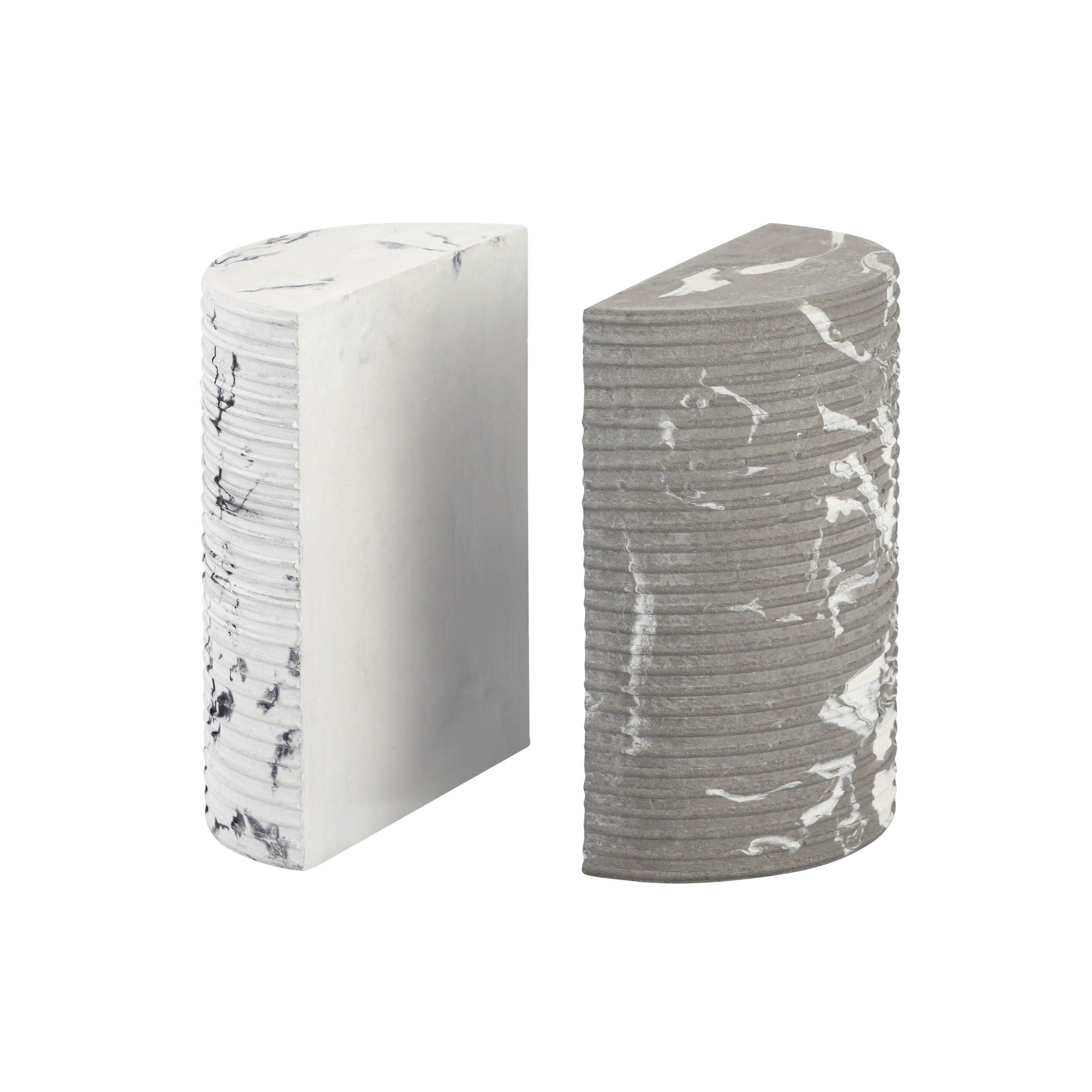 Terra - Concrete Bookends - Gray / White - Urban Living Furniture (Los Angeles, CA)