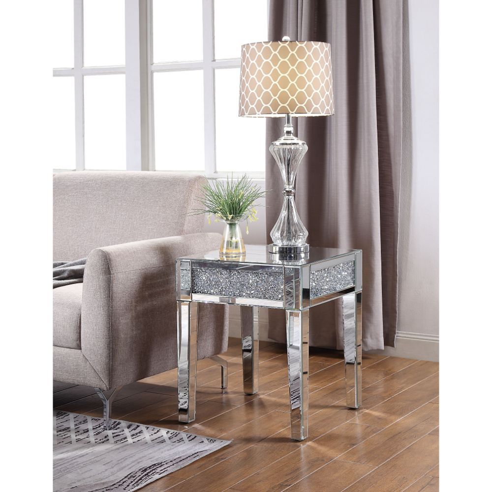 Noralie - End Table - Mirrored - Wood - 24" - Urban Living Furniture (Los Angeles, CA)