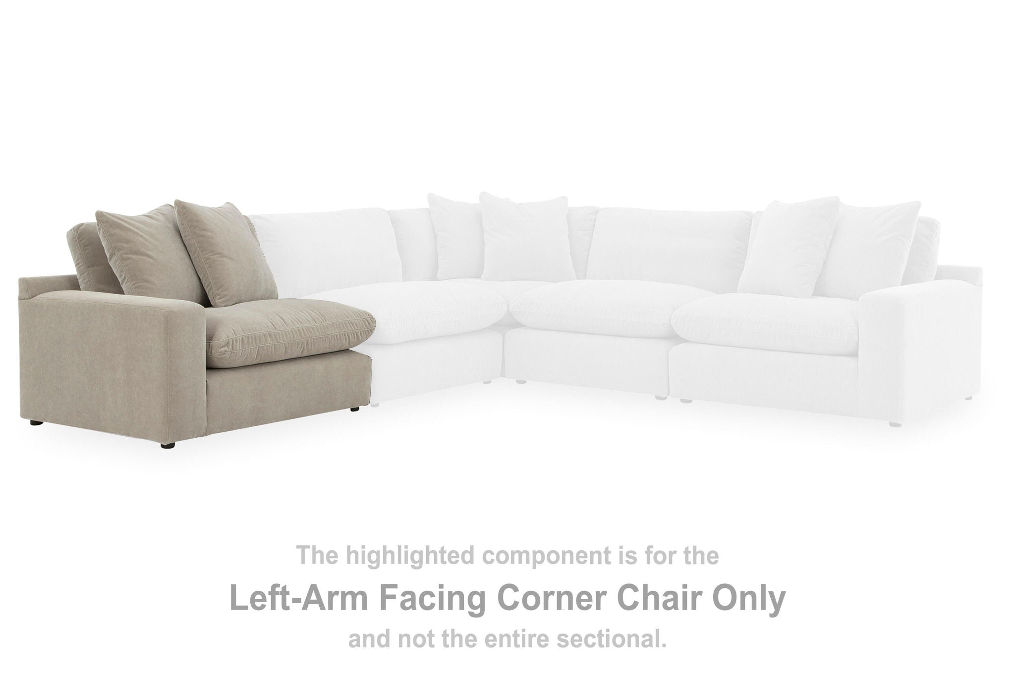 Maxton Heights - LAF Corner Chair - Pebble - Urban Living Furniture (Los Angeles, CA)