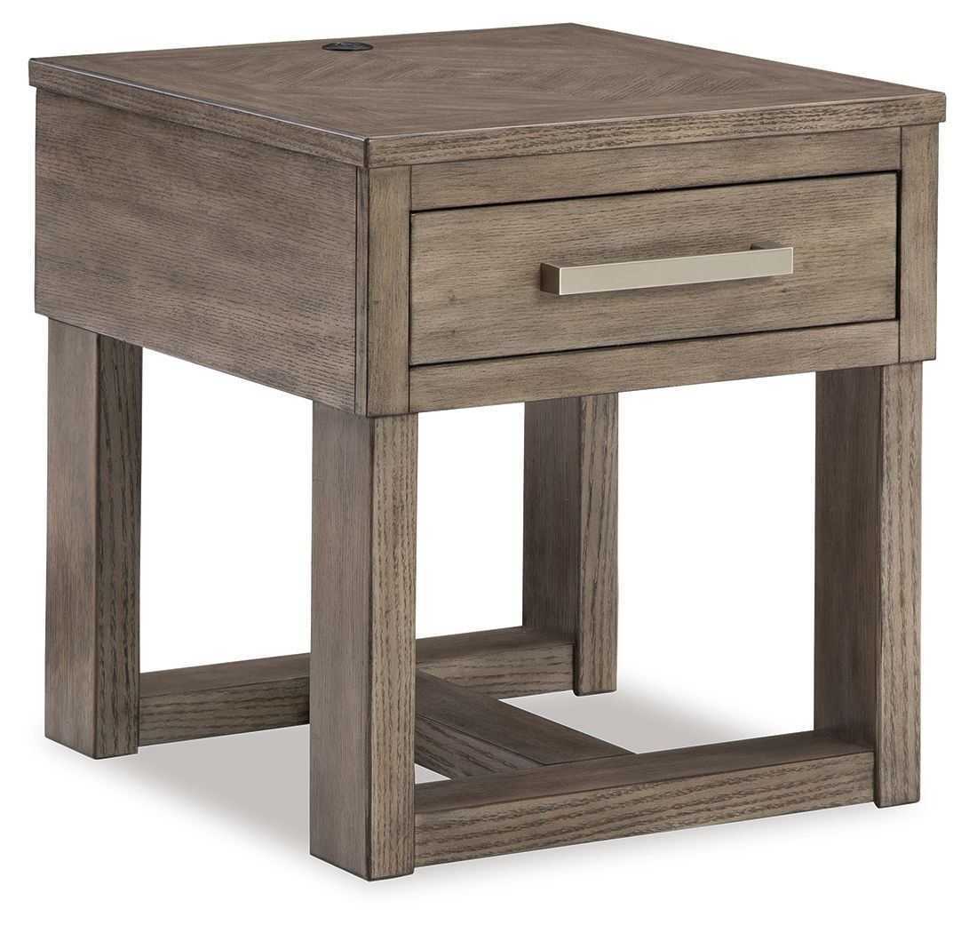 Loyaska - Grayish Brown - Rectangular End Table - Urban Living Furniture (Los Angeles, CA)