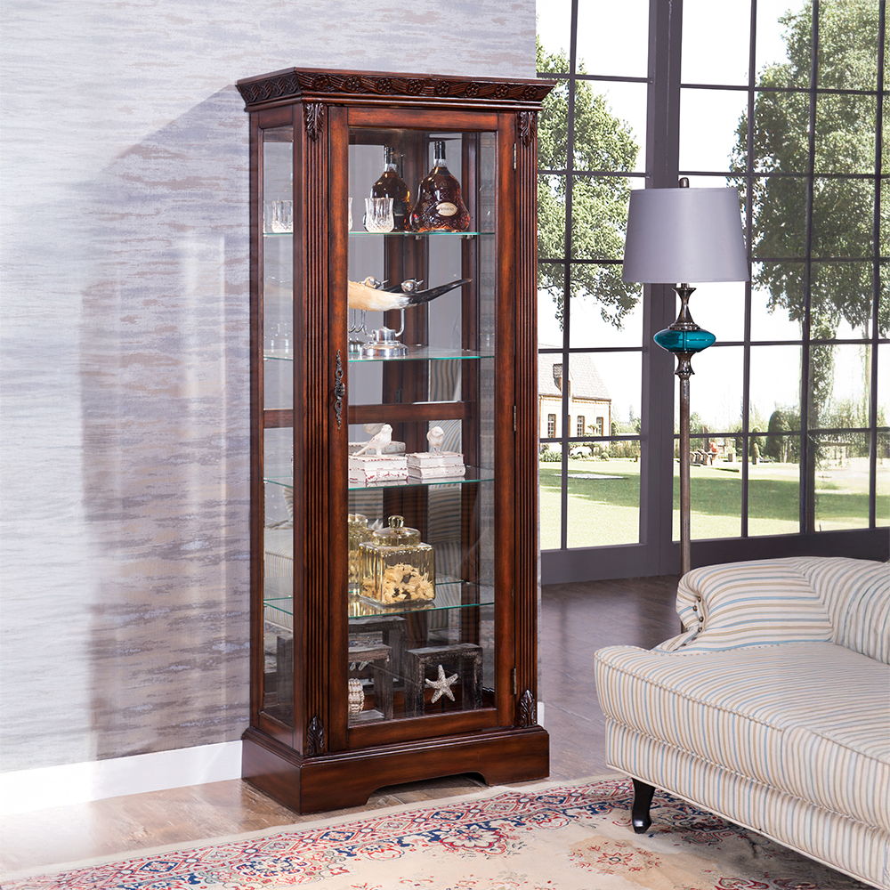 Addy - Curio Cabinet - Cherry - Urban Living Furniture (Los Angeles, CA)