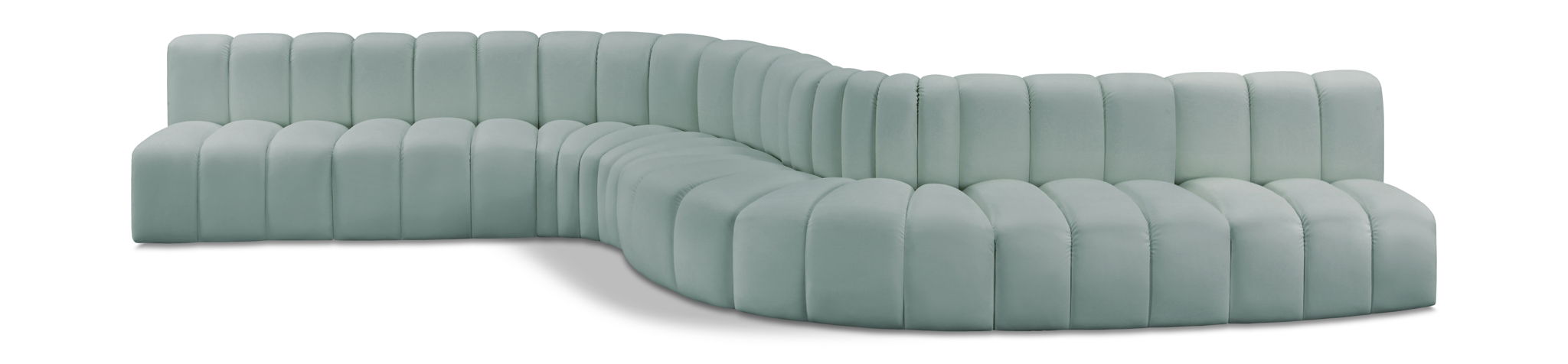 Arc - Faux Leather 8 Piece Curved Modular Sofa - Urban Living Furniture (Los Angeles, CA)