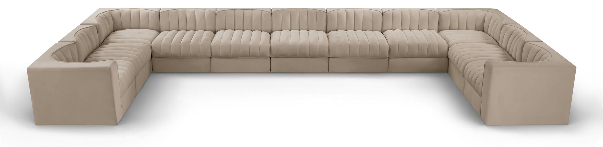 Rummi - Velvet Performance Fabric Upholstered 11 Piece Modular Sectional - Urban Living Furniture (Los Angeles, CA)