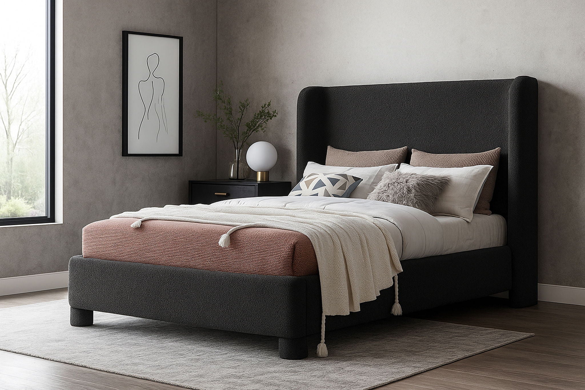 Penny - Boucle Fabric Bed - Urban Living Furniture (Los Angeles, CA)