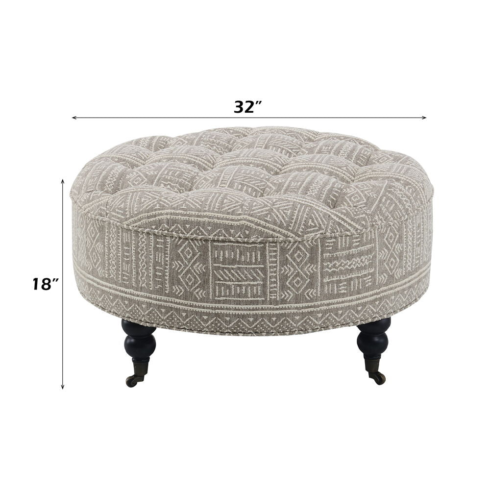 Upendo - Ottoman With Caster - Pattern Fabric - Urban Living Furniture (Los Angeles, CA)