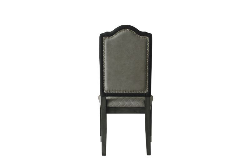 House Beatrice - Side Chair (Set of 2) - Two Tone Gray Fabric & Charcoal - Urban Living Furniture (Los Angeles, CA)
