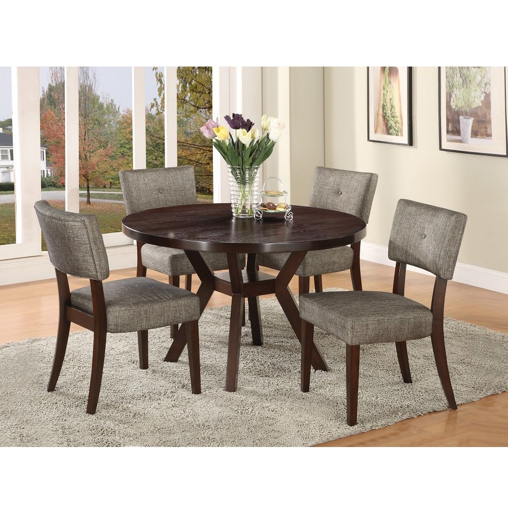Drake - Side Chair (Set of 2) - Gray Fabric & Espresso - Urban Living Furniture (Los Angeles, CA)