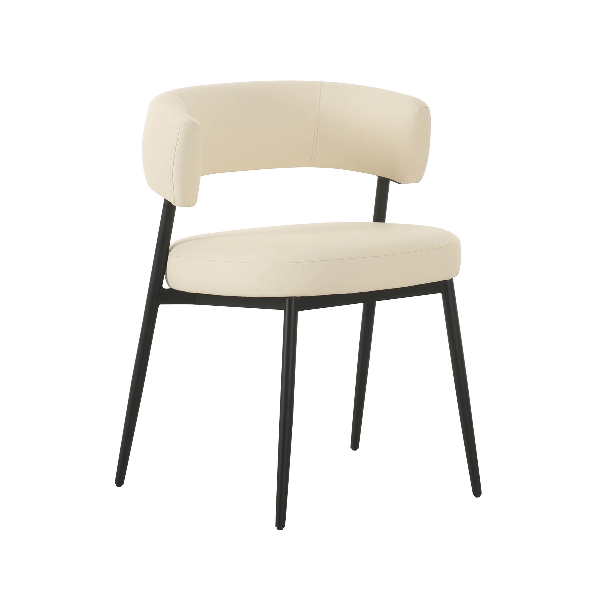 Maxine - Vegan Leather Dining Chair - Cream - Urban Living Furniture (Los Angeles, CA)