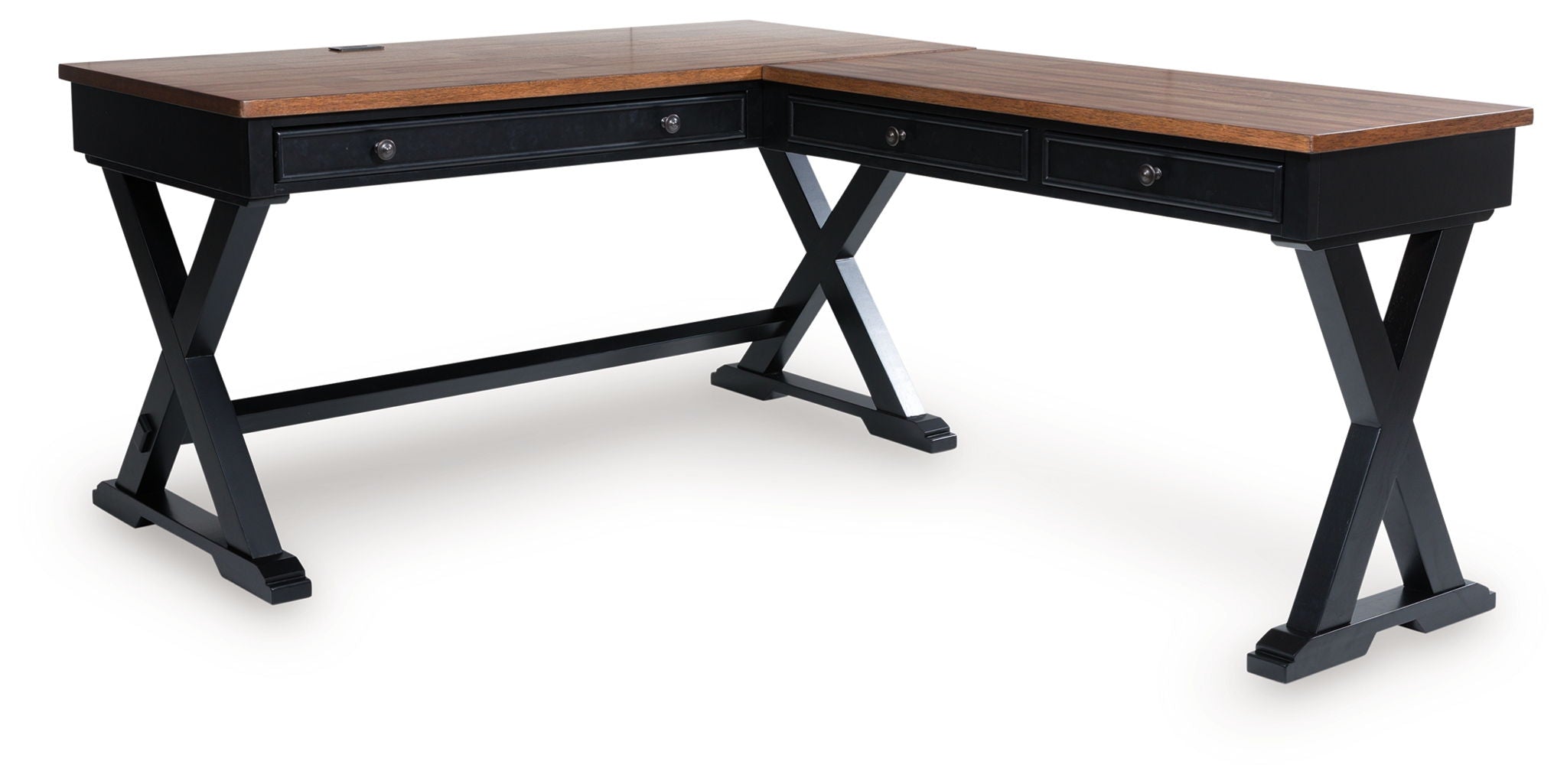 Wildenauer - Brown / Black - Home Office Desk And Return - Urban Living Furniture (Los Angeles, CA)