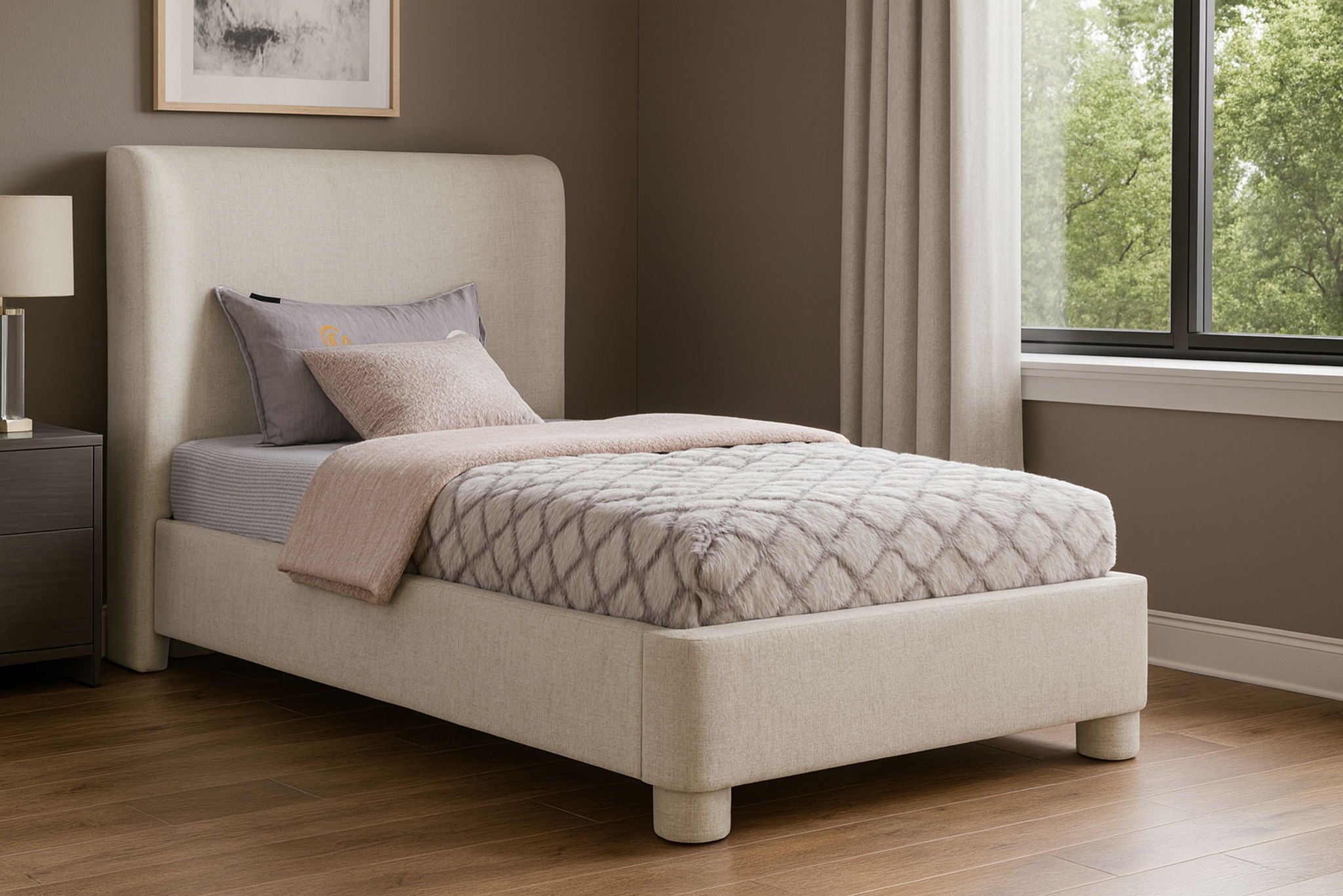 Penny - Chenille Fabric Bed - Urban Living Furniture (Los Angeles, CA)