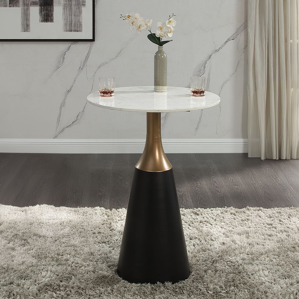 Jaramillo - Counter Height Table - Natural Marble Top & Black - Urban Living Furniture (Los Angeles, CA)