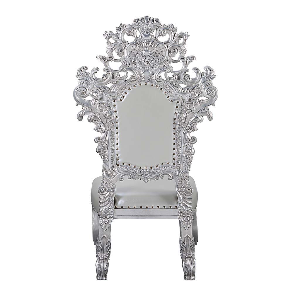 Valkyrie - Side Chair (Set of 2) - Synthetic Leather & Antique Platinum - Urban Living Furniture (Los Angeles, CA)