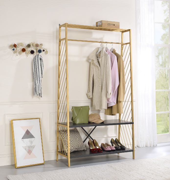 Pahor - Hall Tree - Gold & Black - Urban Living Furniture (Los Angeles, CA)