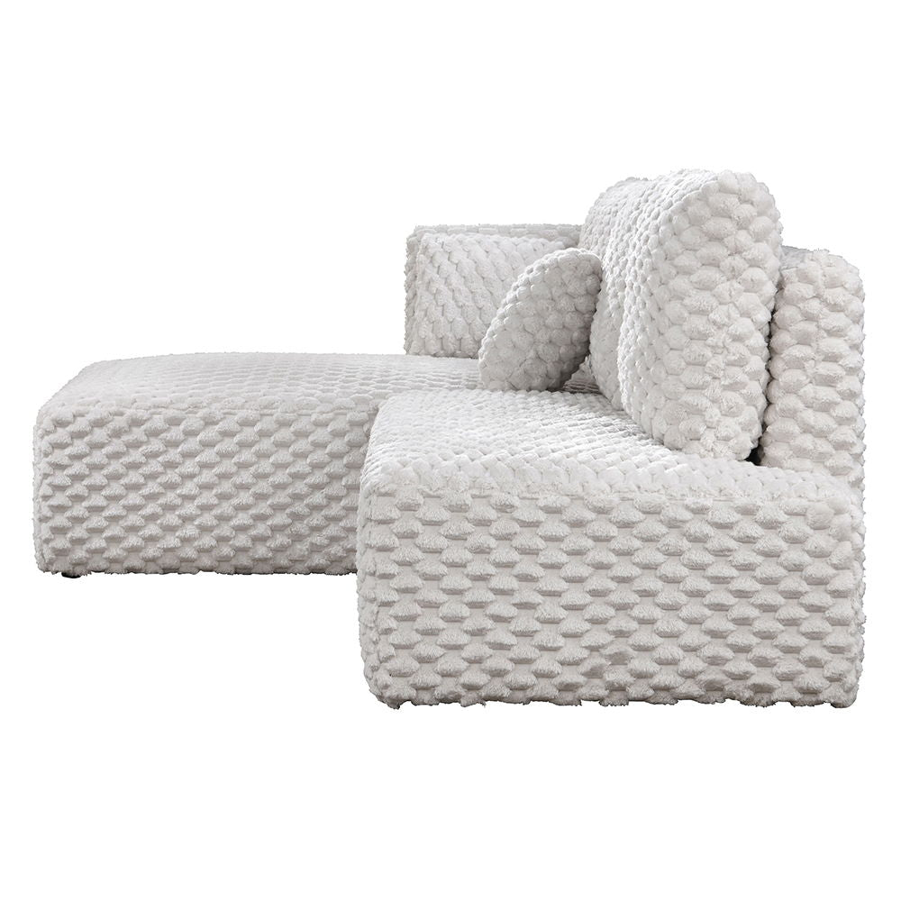 Manya - Sectional Sofa - Ivory Corduroy - Urban Living Furniture (Los Angeles, CA)