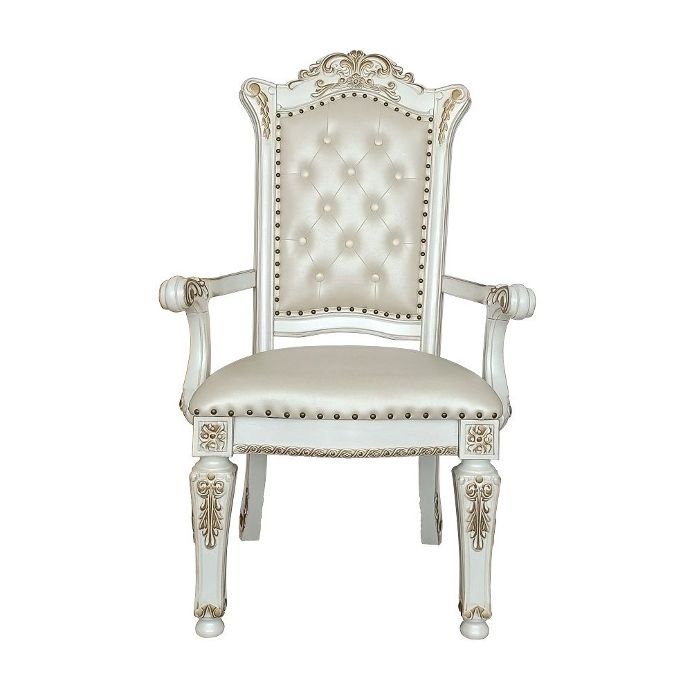 Vendome - Arm Chair (Set of 2) - Synthetic Leather & Antique Pearl - Urban Living Furniture (Los Angeles, CA)
