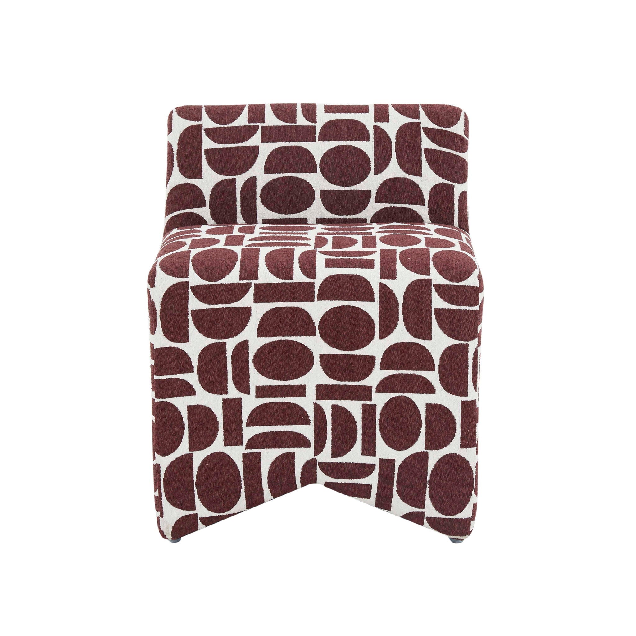 Pippa - Geometric Jacquard Weave Stool - Urban Living Furniture (Los Angeles, CA)