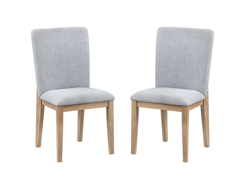 Caspian - Linen And Oak Finish Dining Chair (Set of 2) - Gray