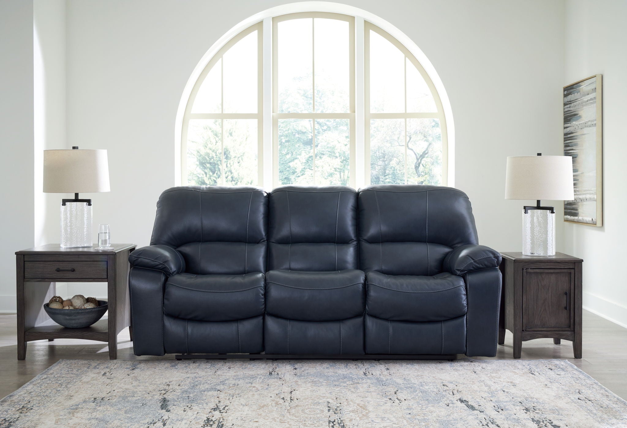 Leesworth - 3 Pc. - Power Reclining Sofa, Power Reclining Loveseat, Power Rocker Recliner - Ocean - Urban Living Furniture (Los Angeles, CA)
