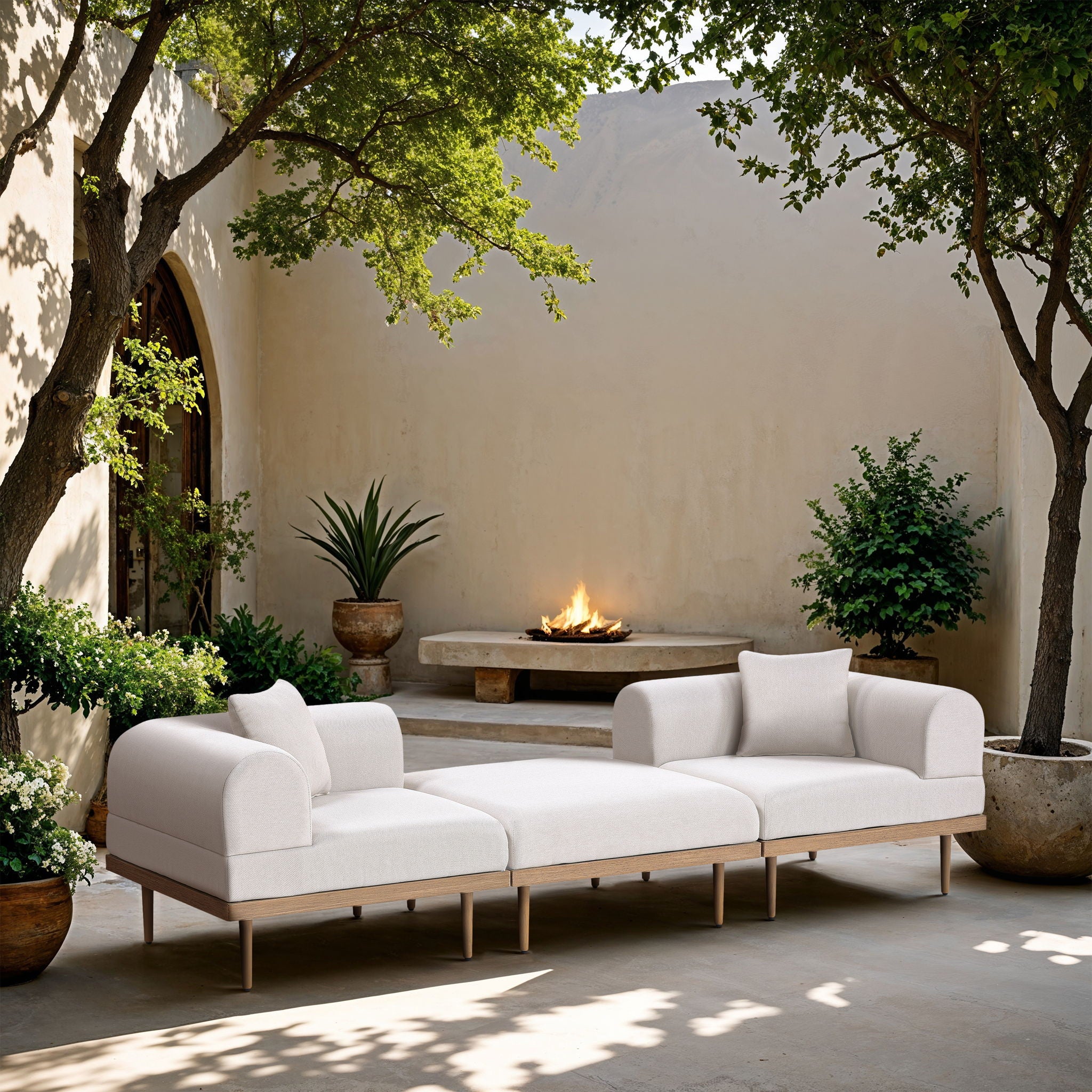 Laguna - 3 Piece 106.5" Outdoor Patio Modular Sofa With Backless Seat - Urban Living Furniture (Los Angeles, CA)