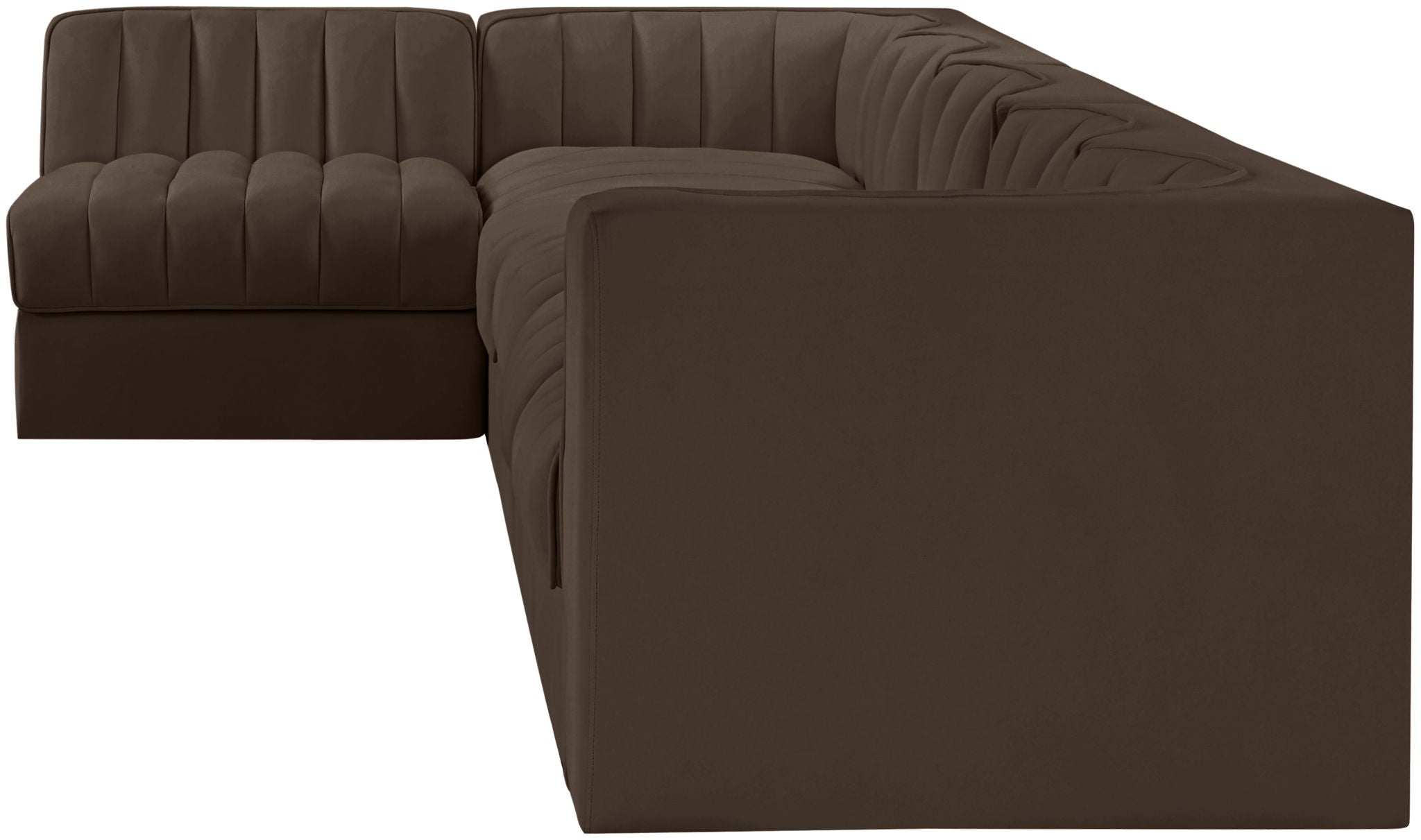Rummi - Velvet Performance Fabric Upholstered 6 Piece Modular Sectional, L-Shaped (Right) - Urban Living Furniture (Los Angeles, CA)