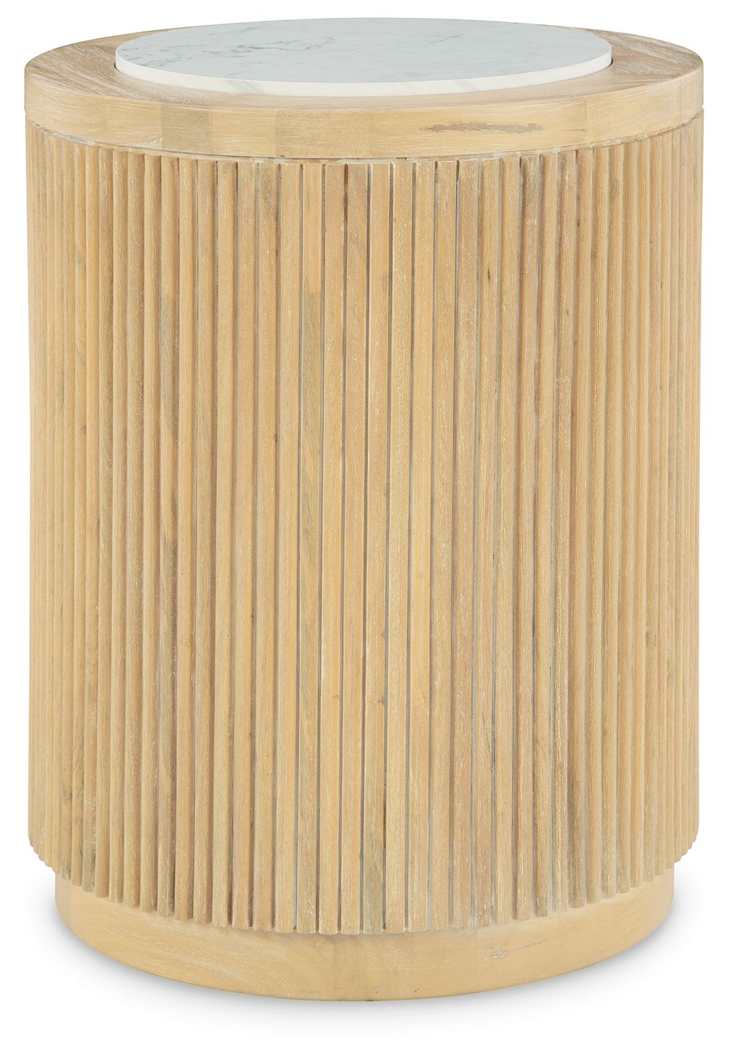 Camdill - Light Brown / White - Round End Table - Urban Living Furniture (Los Angeles, CA)