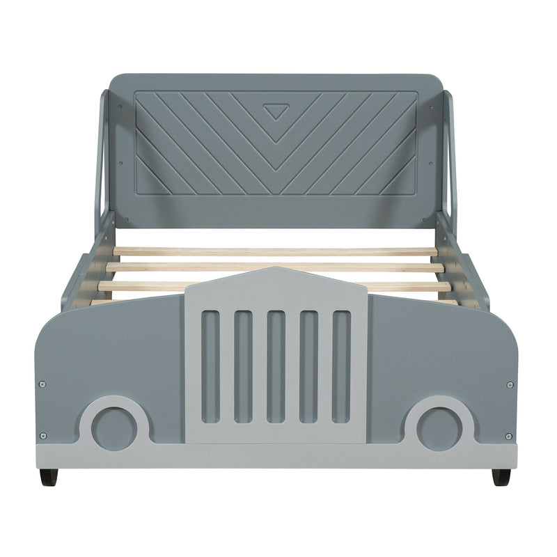 Car Shaped Platform Bed With Wheels