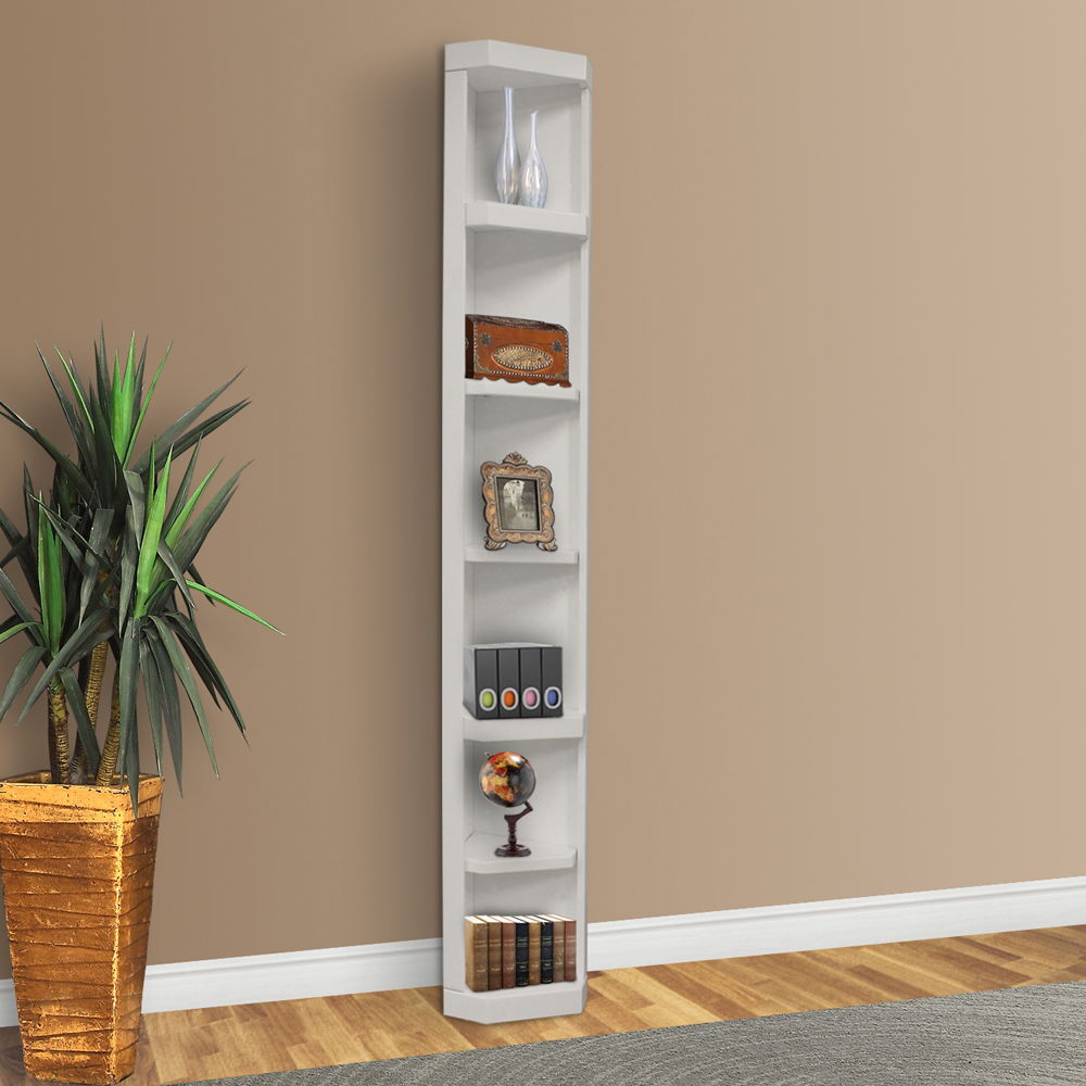 Catalina - Outside Corner Bookcase - Cottage White - Urban Living Furniture (Los Angeles, CA)