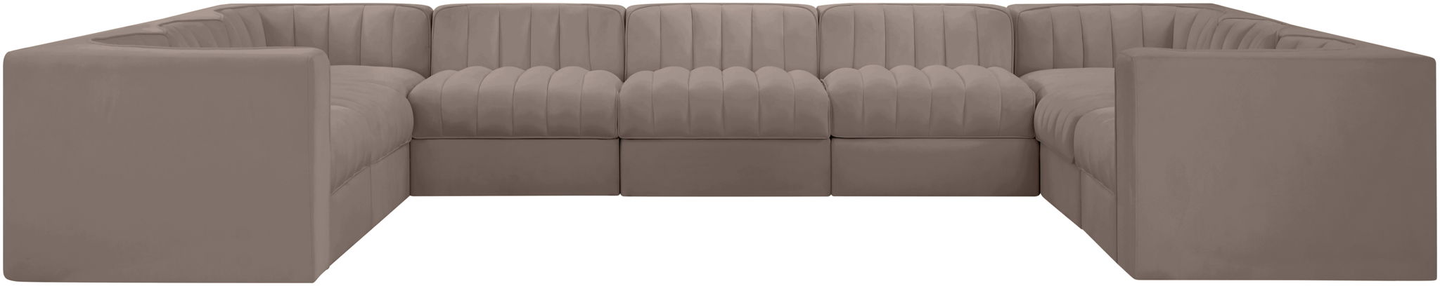 Rummi - Velvet Performance Fabric Upholstered 9 Piece Modular Sectional - Urban Living Furniture (Los Angeles, CA)