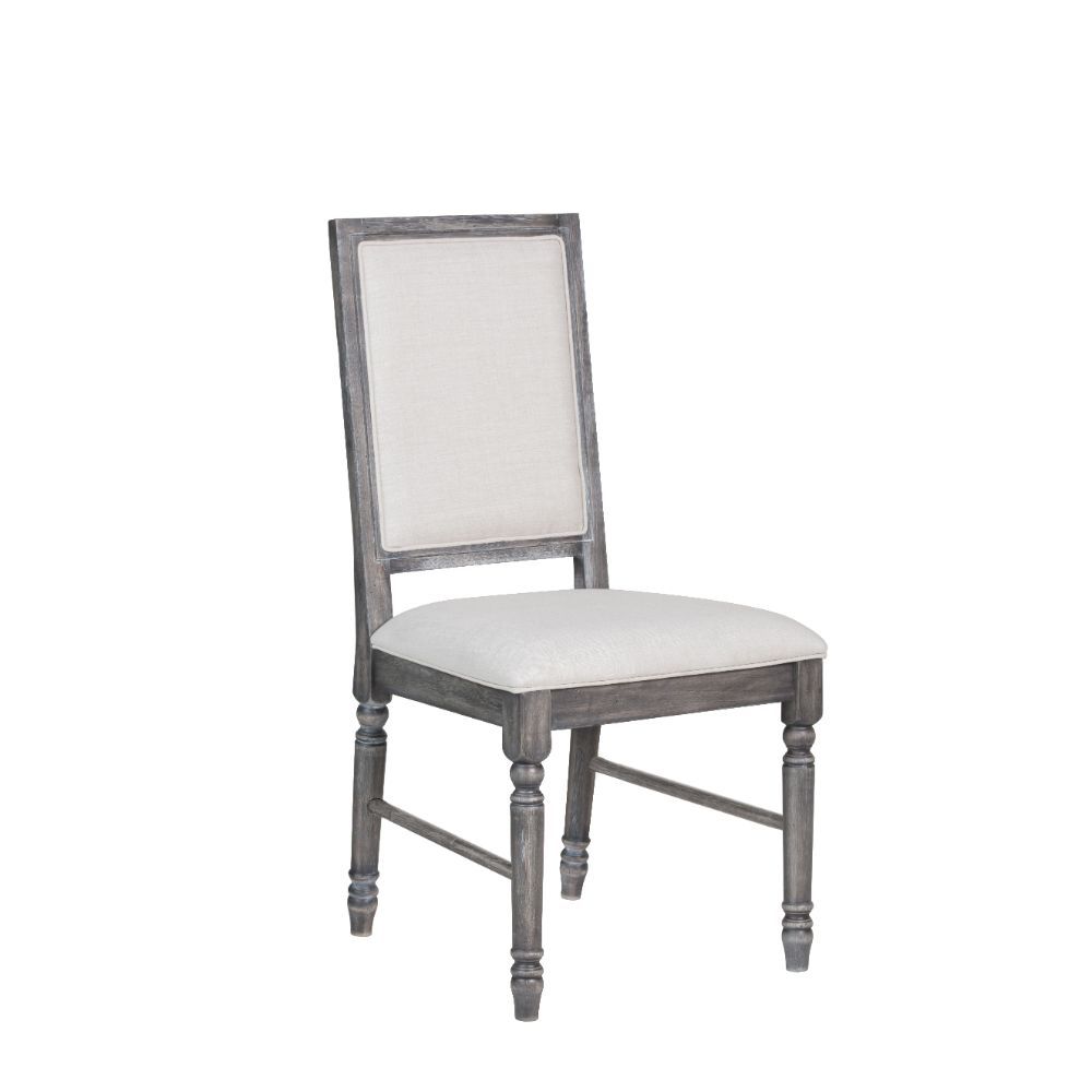 Leventis - Side Chair (Set of 2) - Cream Linen & Weathered Gray - Urban Living Furniture (Los Angeles, CA)