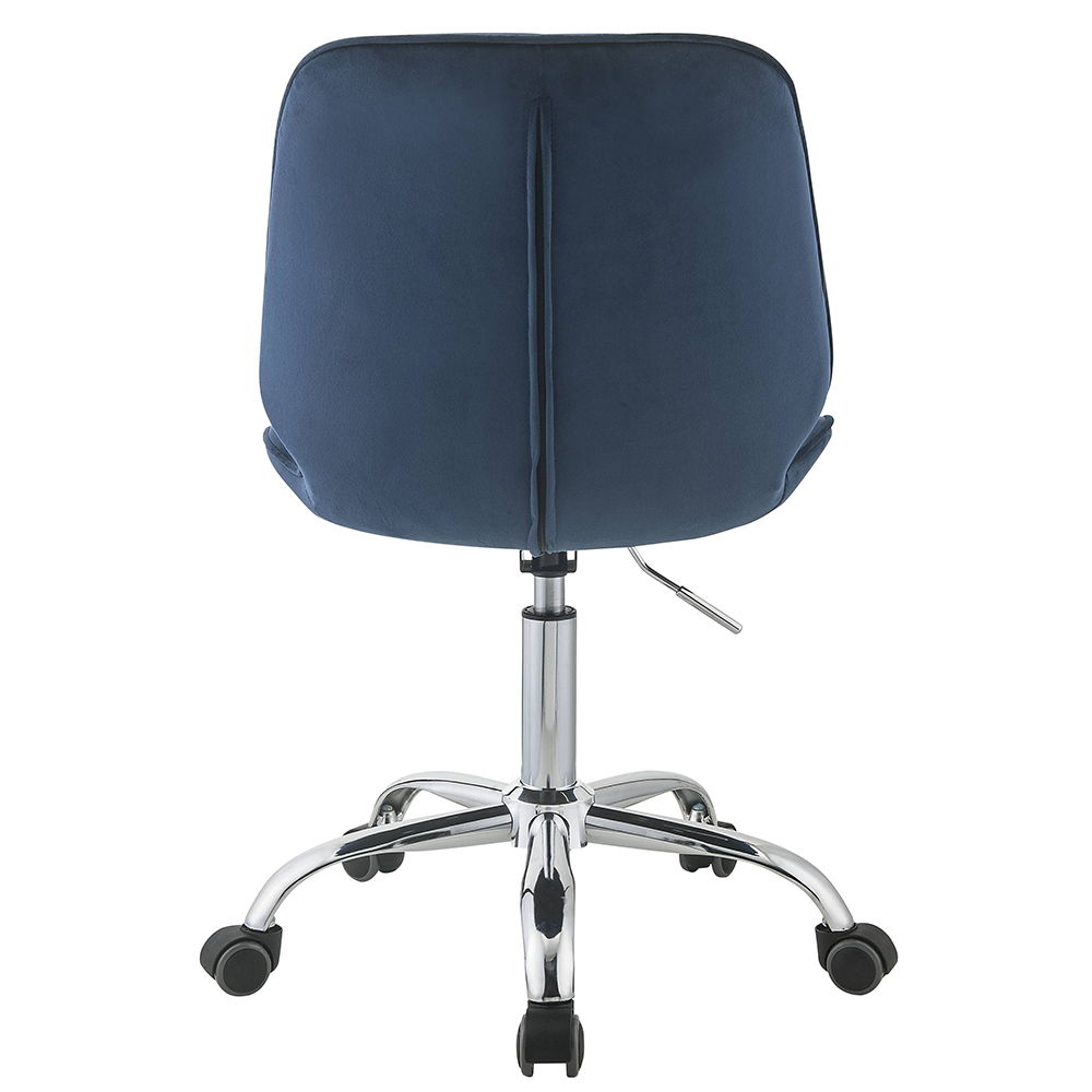 Muata - Office Chair - Twilight Blue Velvet & Chrome - Urban Living Furniture (Los Angeles, CA)