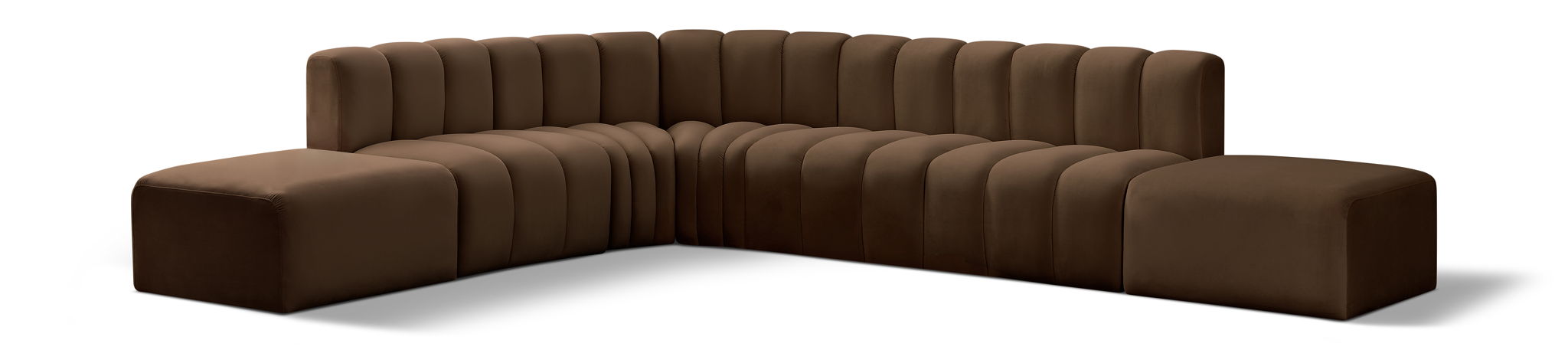 Arc - Velvet 7 Piece Corner Modular Sofa - Urban Living Furniture (Los Angeles, CA)