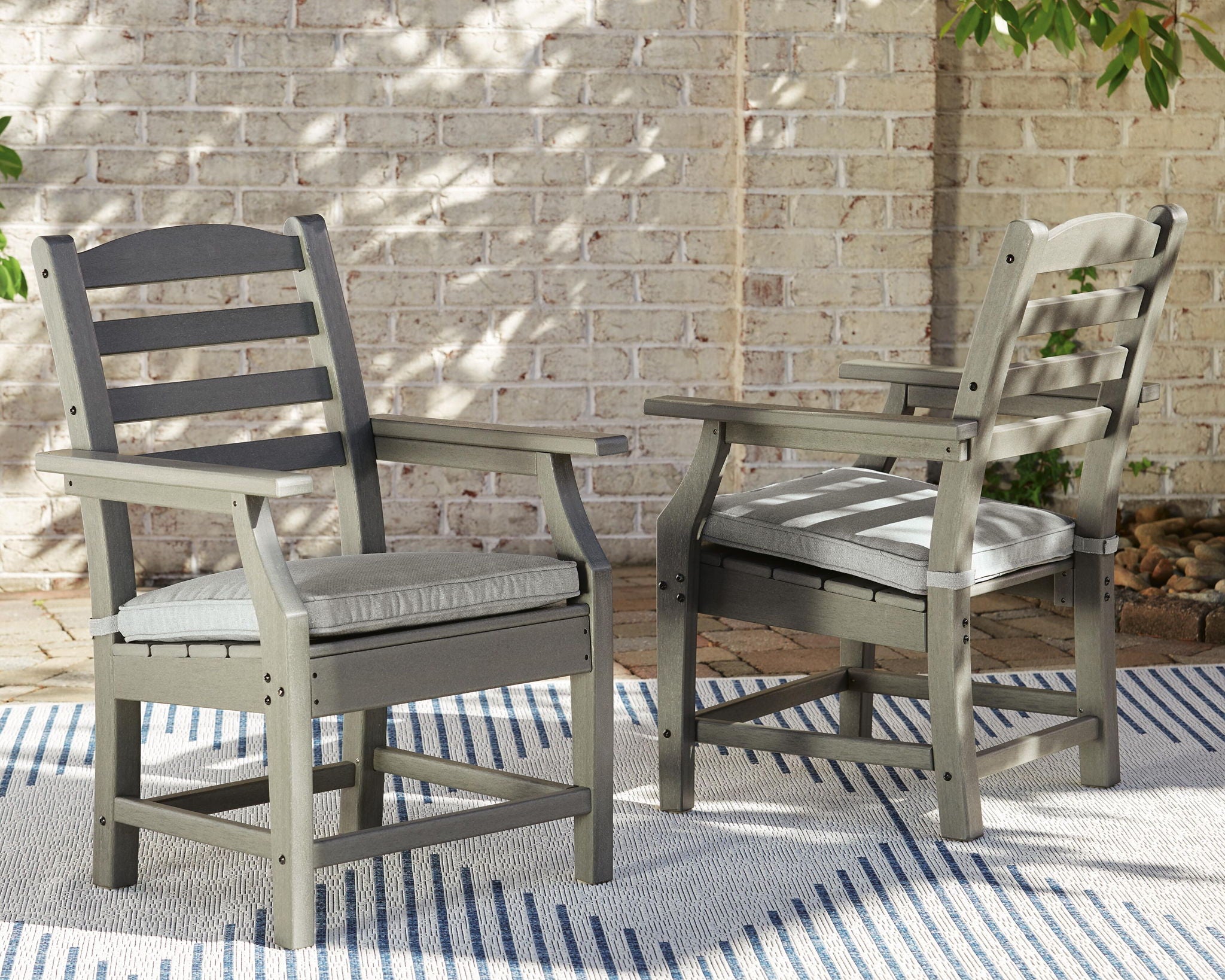 Visola - Arm Chair With Cushion (Set of 2) - Gray - Urban Living Furniture (Los Angeles, CA)