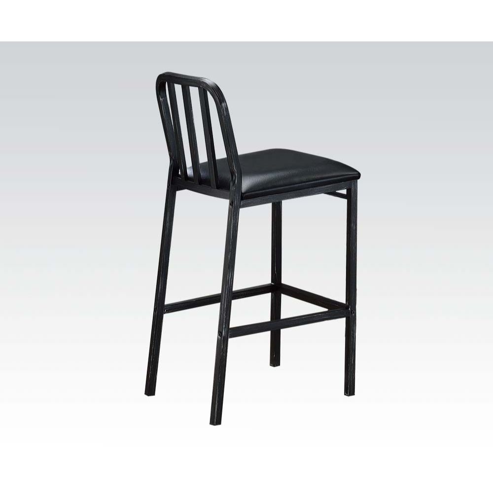 Jodie - Bar Chair (Set of 2) - Black PU & Antique Black - Urban Living Furniture (Los Angeles, CA)