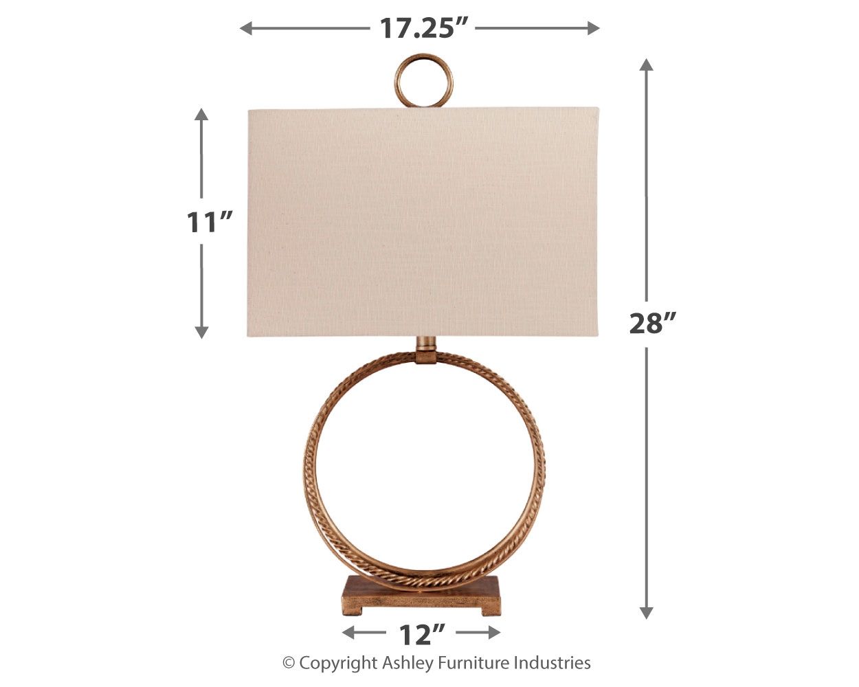Mahala - Antique Gold Finish - Metal Table Lamp - Urban Living Furniture (Los Angeles, CA)