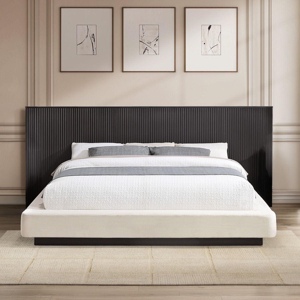 Clayten - Queen Bed - Beige / Espresso - Urban Living Furniture (Los Angeles, CA)