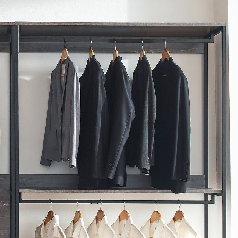 Monica - Wood Walk In Closet System & Modular Design Melamine - Rustic