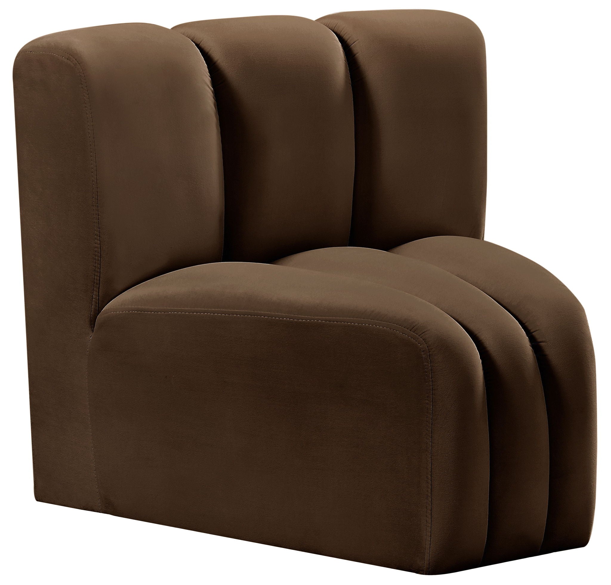Arc - Velvet Curved Corner Chair - Urban Living Furniture (Los Angeles, CA)
