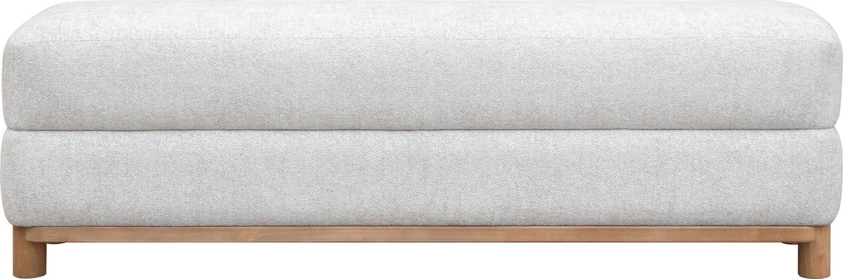 Hollis - Wooden / Upholstered Bench - Beige / Cabin Glow