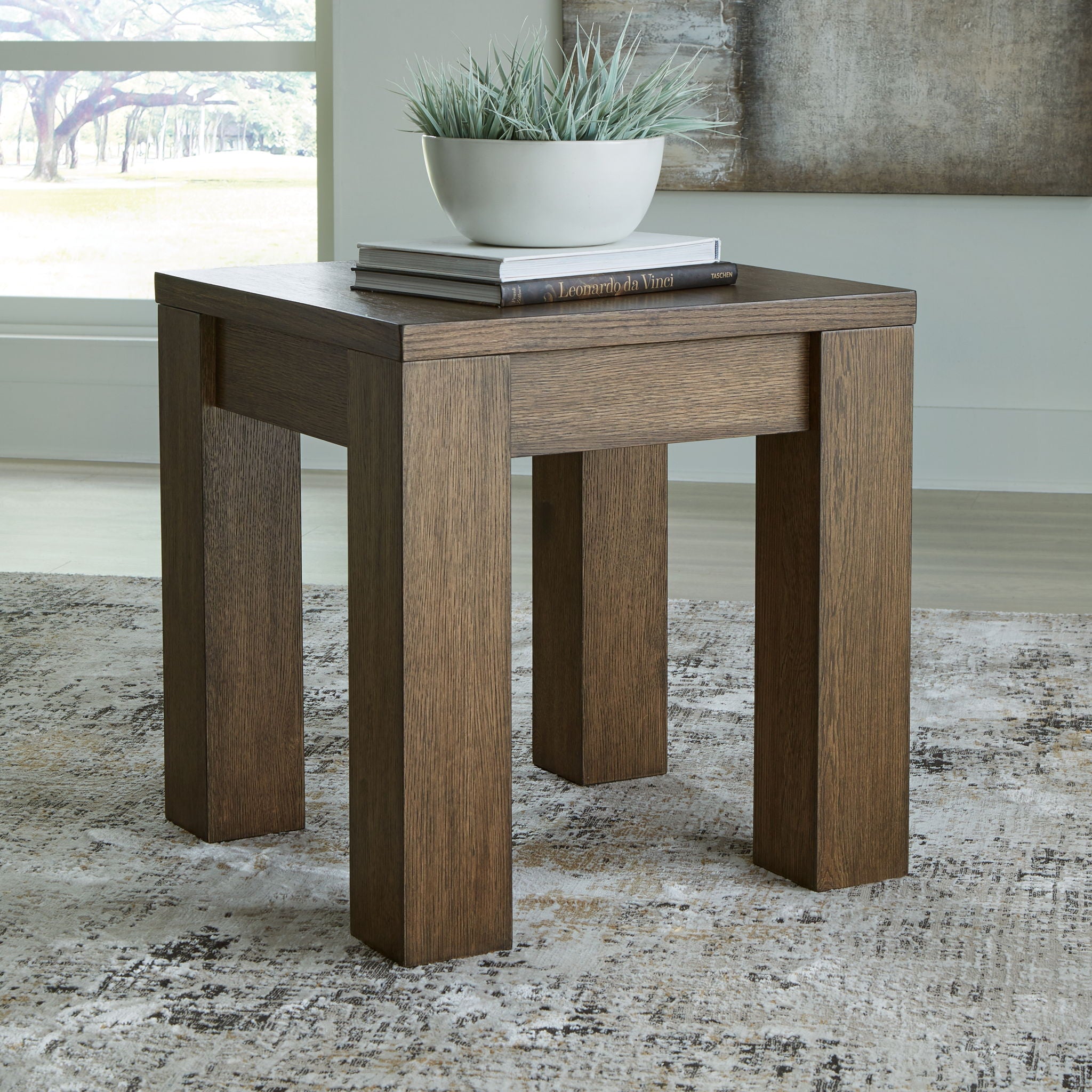 Rosswain - Warm Brown - Square End Table - Urban Living Furniture (Los Angeles, CA)