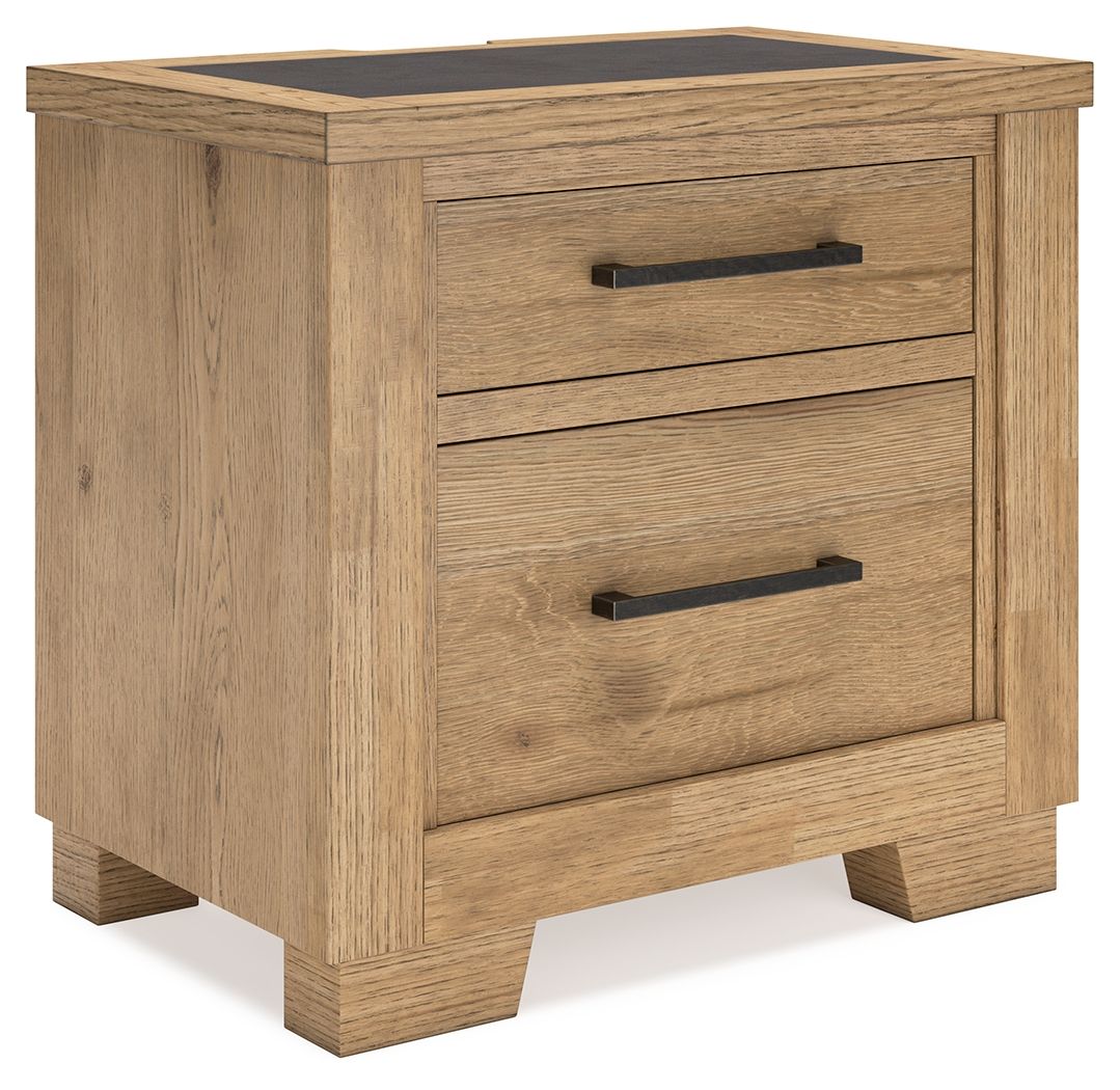 Galliden - Light Brown - Two Drawer Night Stand - Urban Living Furniture (Los Angeles, CA)