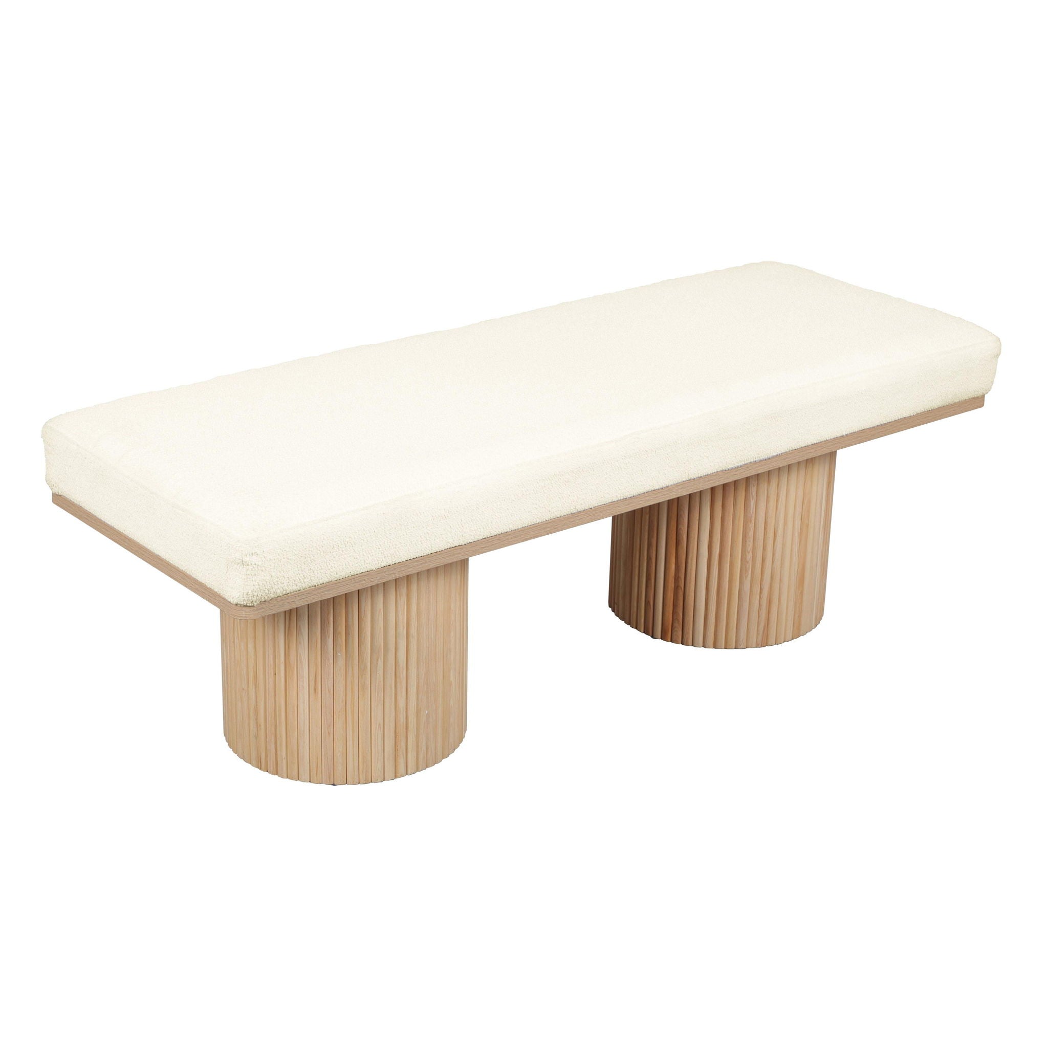 Sagano - Dyed-Yarn Bench - Natural / White - Urban Living Furniture (Los Angeles, CA)