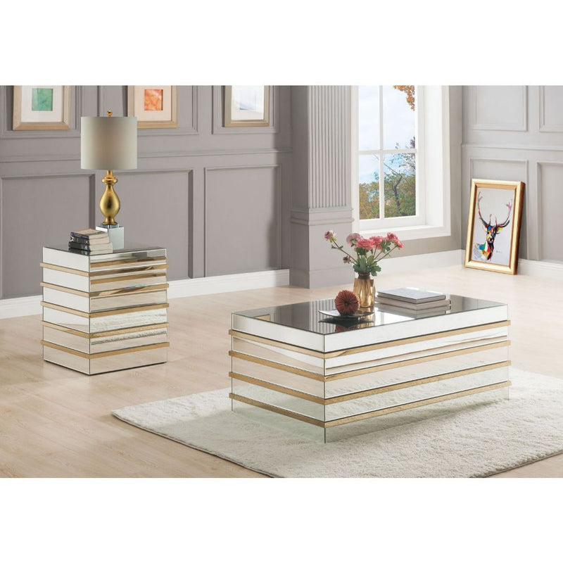Osma - Coffee Table - Mirrored & Gold - Urban Living Furniture (Los Angeles, CA)