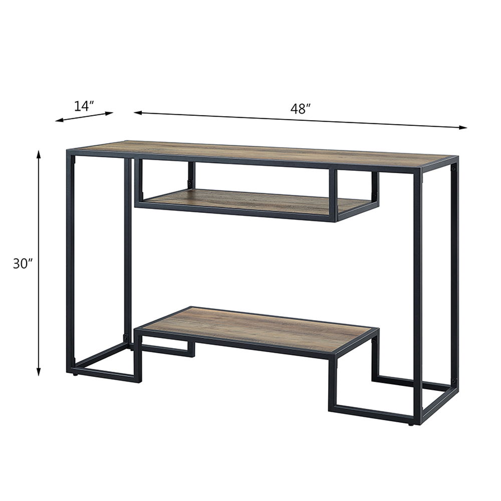 Idella - Sofa Table - Rustic Oak & Black - Urban Living Furniture (Los Angeles, CA)