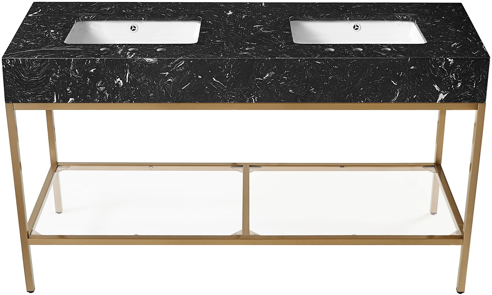 Marmo - Engineered Marble Bathroom Vanity With Gold Base - Urban Living Furniture (Los Angeles, CA)