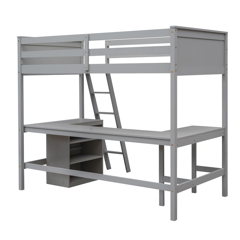 Loft Bed With Shelves With Desk