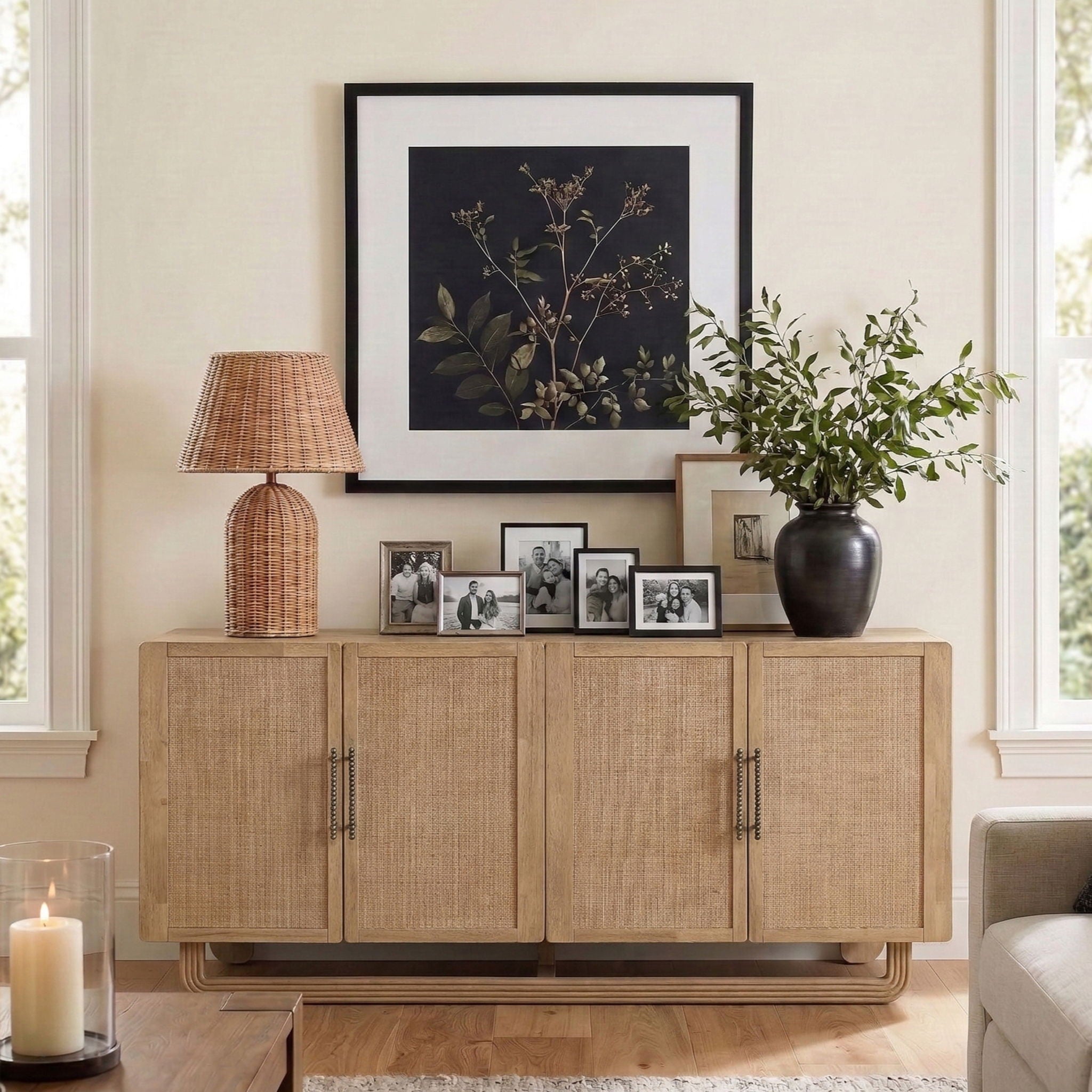 Sova - Solid Wood, Oak Veneer And Stainless Steel Sideboard/Buffet - Urban Living Furniture (Los Angeles, CA)