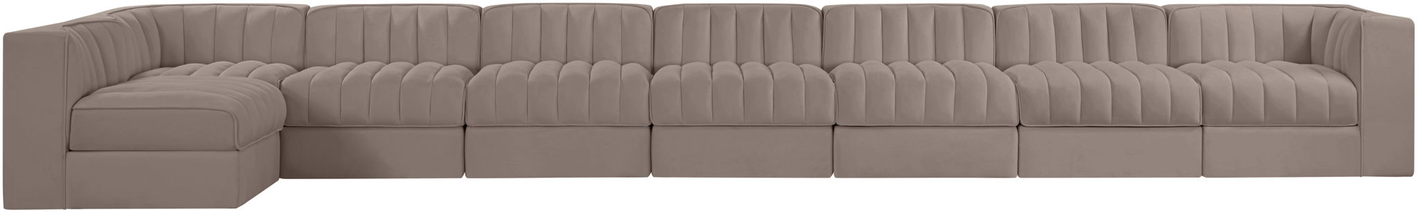Rummi - Velvet Performance Fabric Upholstered 8 Piece Modular Sectional, L-Shaped (Right) - Urban Living Furniture (Los Angeles, CA)