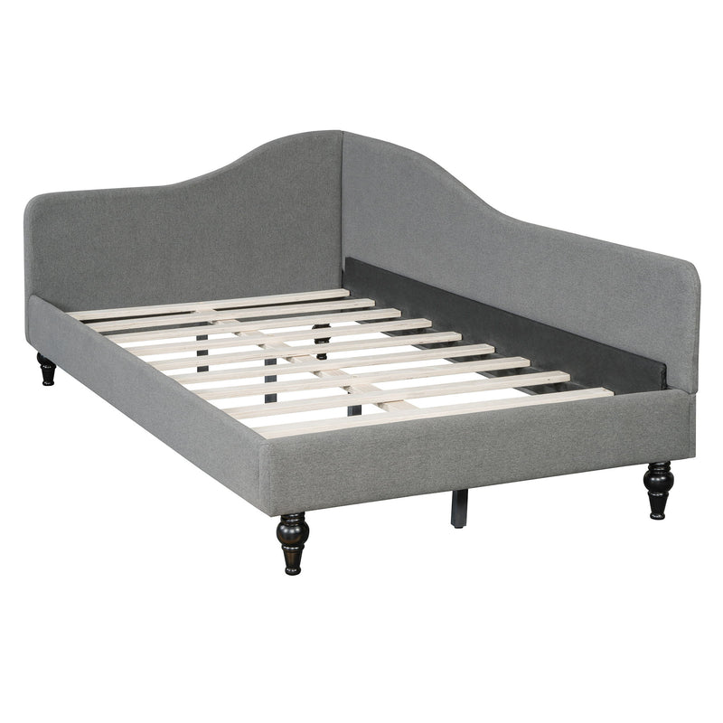 Modern L Shaped Linen Daybed With Legs