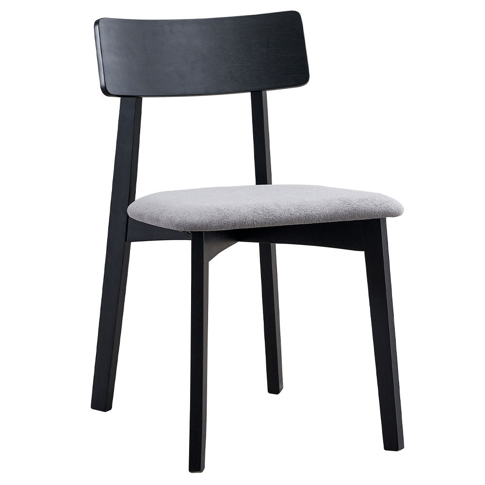Real - Side Chair (Set of 2) - Gray Linen & Black Finish - Urban Living Furniture (Los Angeles, CA)