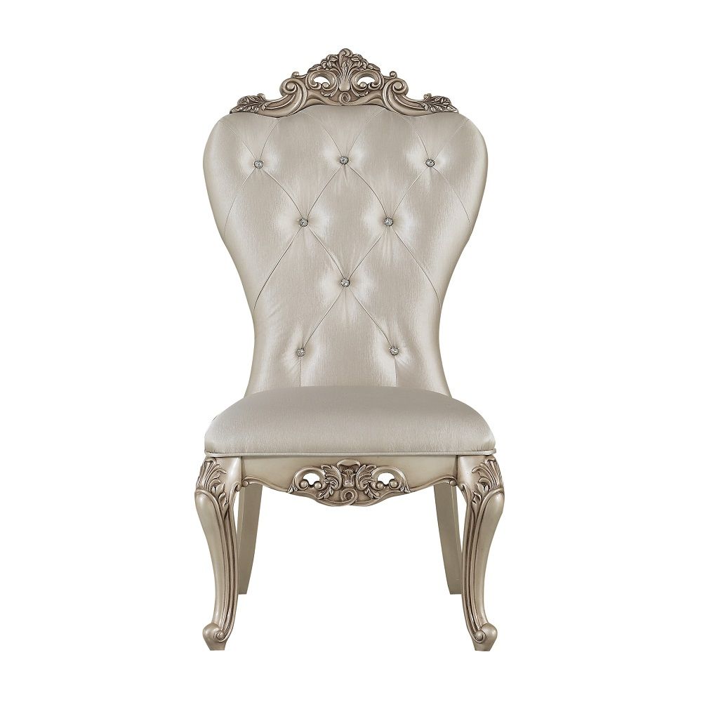 Gorsedd - Side Chair (Set of 2) - Cream Fabric & Golden Ivory - Urban Living Furniture (Los Angeles, CA)